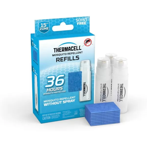 Thermacell Mosquito Repellent Refills; Compatible with Any Fuel-Powered Repeller; Highly Effective, Long Lasting, No Spray, No Scent, No Mess; 15 Foot Zone of Mosquito Protection