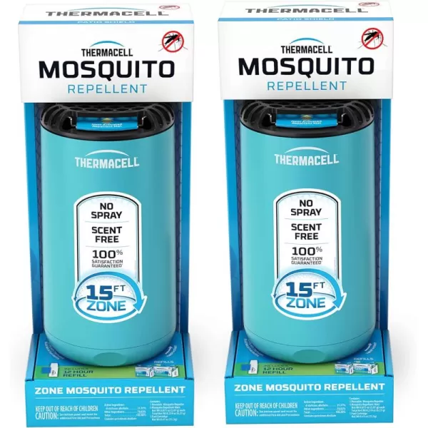 Thermacell Mosquito Repeller Patio Shield; Includes 12-Hour Refill; 15 Foot Zone of Protection; Highly Effective Mosquito Repellent for Patio; Deet Free Bug Spray Alternative; Scent Free