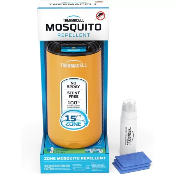 Thermacell Mosquito Repeller Patio Shield; Includes 12-Hour Refill; 15 Foot Zone of Protection; Highly Effective Mosquito Repellent for Patio; Deet Free Bug Spray Alternative; Scent Free