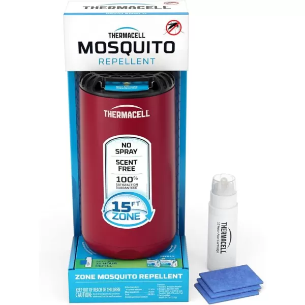 Thermacell Mosquito Repeller Patio Shield; Includes 12-Hour Refill; 15 Foot Zone of Protection; Highly Effective Mosquito Repellent for Patio; Deet Free Bug Spray Alternative; Scent Free