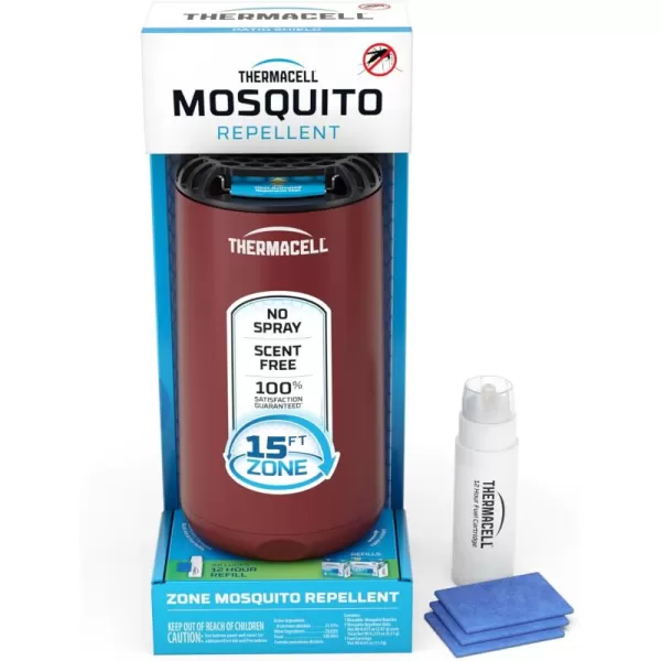 Thermacell Mosquito Repeller Patio Shield; Includes 12-Hour Refill; 15 Foot Zone of Protection; Highly Effective Mosquito Repellent for Patio; Deet Free Bug Spray Alternative; Scent Free