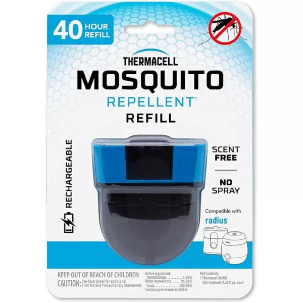 Thermacell Rechargeable Mosquito Repeller Refills; Advanced Repellent Formula Provides 20 Foot Protection Zone; Compatible with Thermacell E-Series &amp; Radius Only; No DEET, Spray or Flame