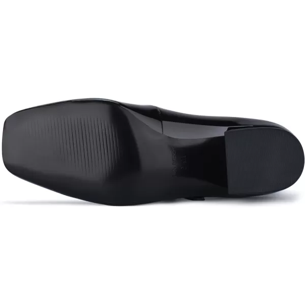 JENN ARDOR Block Heels for Women Chunky Heel Mary Jane Closed Toe Work Pumps Comfortable Square Toe Dress ShoesBlack
