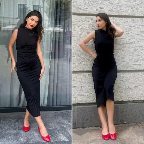 JENN ARDOR Chunky Block Low Heels Bow Round Closed Toe Comfort Work Casual SlipOn Bridal Wedding Guest Dress Sexy Prom Pumps Shoes for WomenRedpu