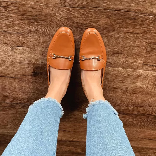 JENN ARDOR Loafers for Women Flats Shoes Womens Penny Loafers Slip On Pointed Toe Comfortable Office Work Driving Flats Fashion Dress Shoes for WomenBrown