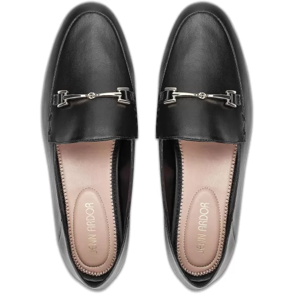 JENN ARDOR Loafers for Women Flats Shoes Womens Penny Loafers Slip On Pointed Toe Comfortable Office Work Driving Flats Fashion Dress Shoes for WomenBlack
