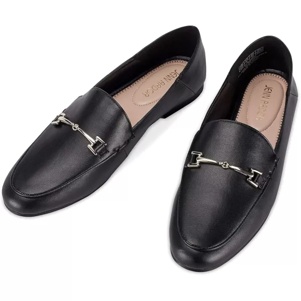JENN ARDOR Loafers for Women Flats Shoes Womens Penny Loafers Slip On Pointed Toe Comfortable Office Work Driving Flats Fashion Dress Shoes for WomenBlack