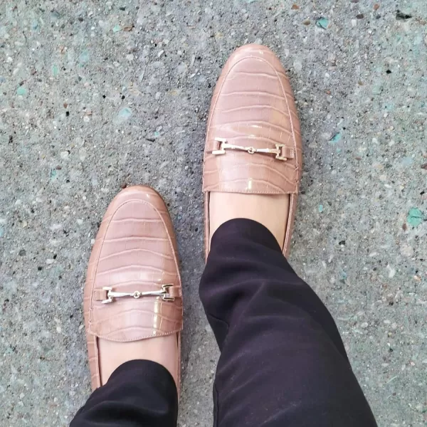 JENN ARDOR Loafers for Women Slip Ons Dressy Comfort Work Flats Loafer Shoes Womens Driving Penny Loafers Fashion Dress ShoesCamel Croc