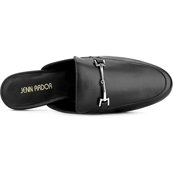 JENN ARDOR Mules for Women Flats Backless Loafers Shoes Slip On Slippers Pointed Toe Low Heel Work Slides Womens Mules Casual ShoesBlack Flats