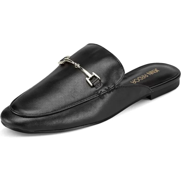 JENN ARDOR Mules for Women Flats Backless Loafers Shoes Slip On Slippers Pointed Toe Low Heel Work Slides Womens Mules Casual ShoesBlack Flats