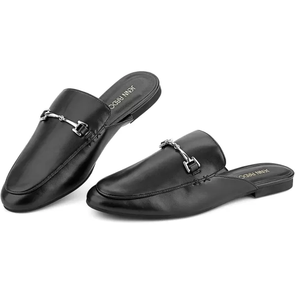 JENN ARDOR Mules for Women Flats Backless Loafers Shoes Slip On Slippers Pointed Toe Low Heel Work Slides Womens Mules Casual ShoesBlack Flats