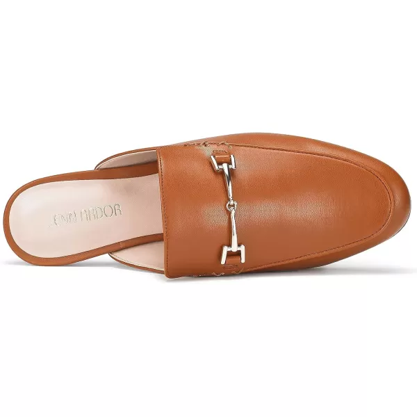 JENN ARDOR Mules for Women Flats Backless Loafers Shoes Slip On Slippers Pointed Toe Low Heel Work Slides Womens Mules Casual ShoesBrown Mules