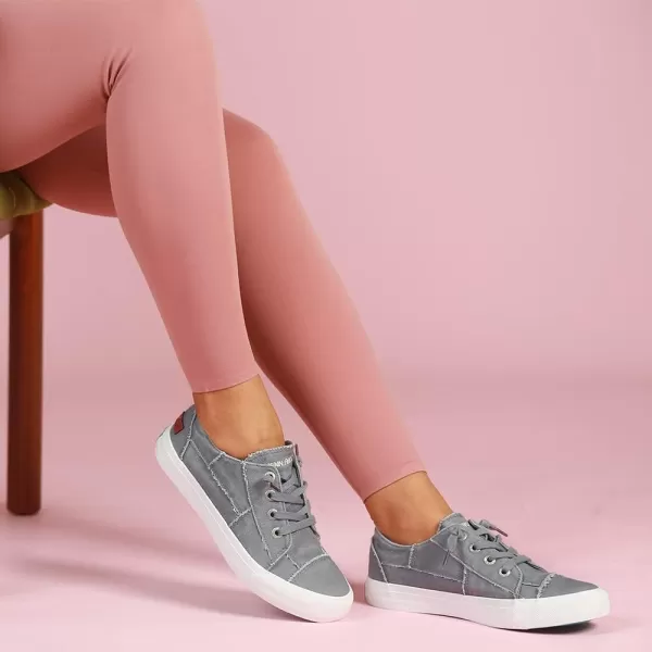 JENN ARDOR Slip On Canvas Shoes for Women Low Top Fashion Sneakers Comfortable Walking FlatsAsmoky Grey