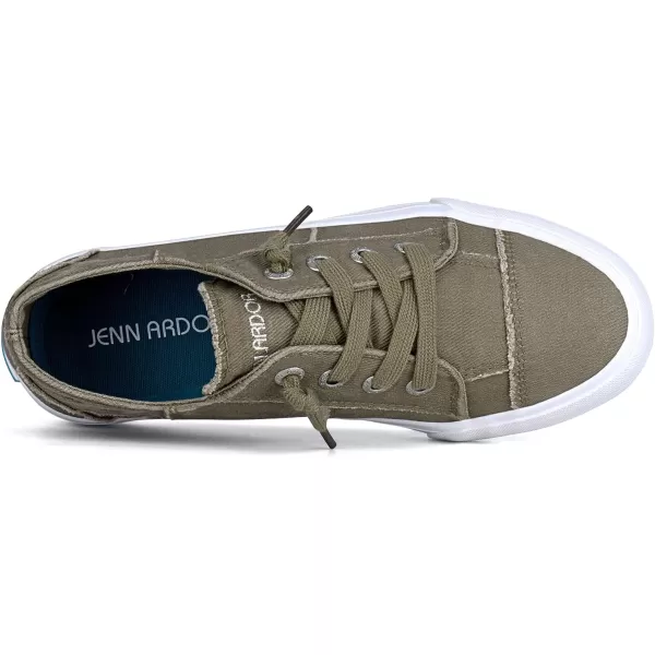 JENN ARDOR Slip On Canvas Shoes for Women Low Top Fashion Sneakers Comfortable Walking FlatsCoffee