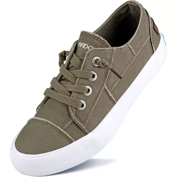 JENN ARDOR Slip On Canvas Shoes for Women Low Top Fashion Sneakers Comfortable Walking FlatsCoffee