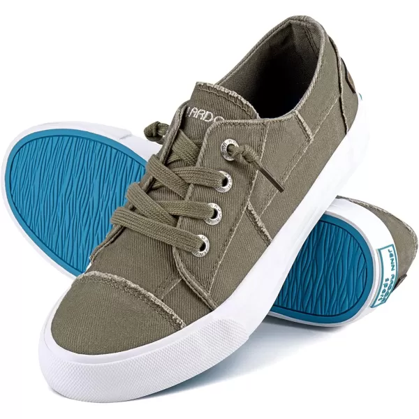 JENN ARDOR Slip On Canvas Shoes for Women Low Top Fashion Sneakers Comfortable Walking FlatsCoffee