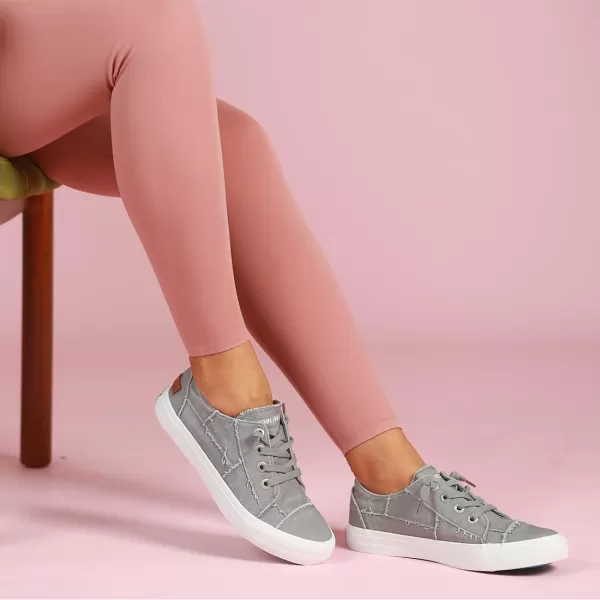 JENN ARDOR Slip On Canvas Shoes for Women Low Top Fashion Sneakers Comfortable Walking FlatsLight Gray