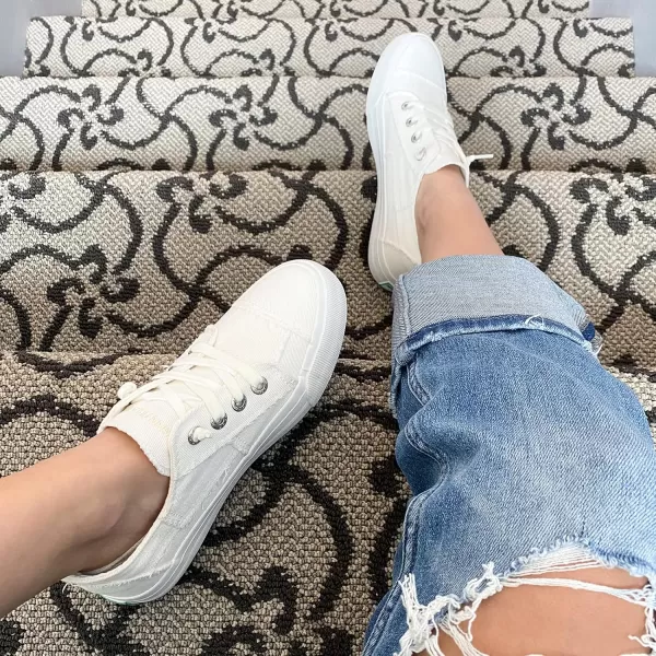 JENN ARDOR Slip On Canvas Shoes for Women Low Top Fashion Sneakers Comfortable Walking FlatsWhite