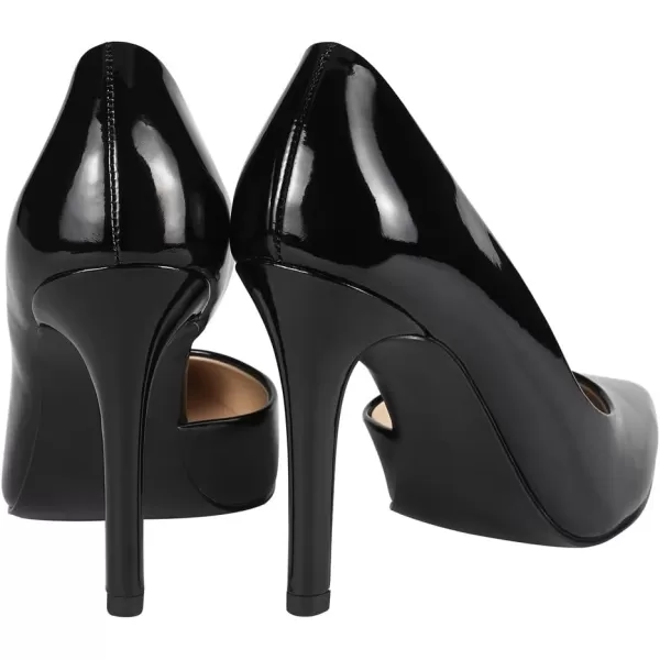 JENN ARDOR Stiletto High Heel Shoes for Women Pointed Closed Toe Classic Slip On Dress PumpsBlack