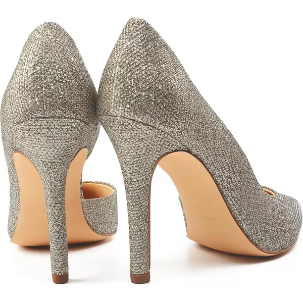JENN ARDOR Stiletto High Heel Shoes for Women Pointed Closed Toe Classic Slip On Dress PumpsGold