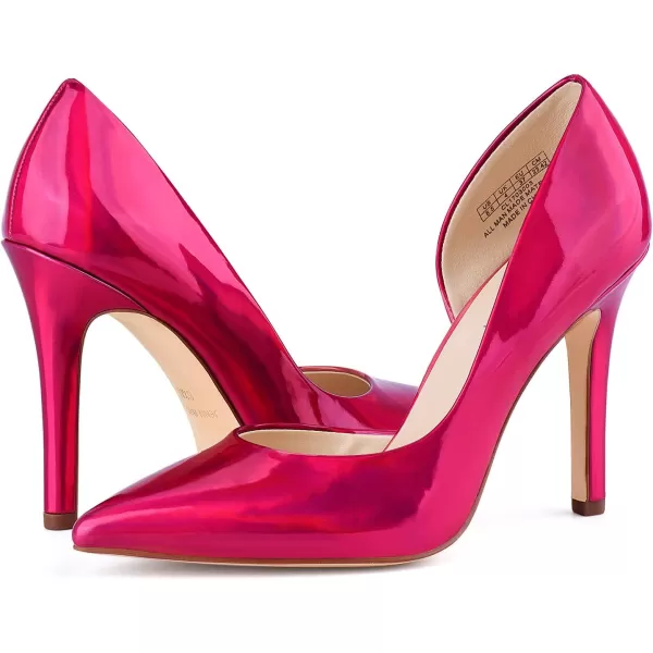 JENN ARDOR Stiletto High Heel Shoes for Women Pointed Closed Toe Classic Slip On Dress PumpsHot Pink