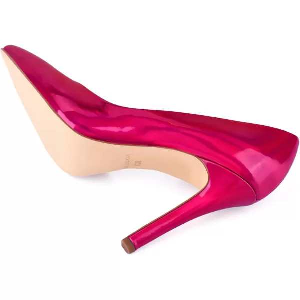 JENN ARDOR Stiletto High Heel Shoes for Women Pointed Closed Toe Classic Slip On Dress PumpsHot Pink
