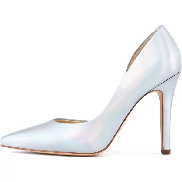 JENN ARDOR Stiletto High Heel Shoes for Women Pointed Closed Toe Classic Slip On Dress PumpsLight Blue
