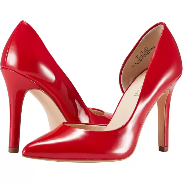 JENN ARDOR Stiletto High Heel Shoes for Women Pointed Closed Toe Classic Slip On Dress PumpsMirror Red