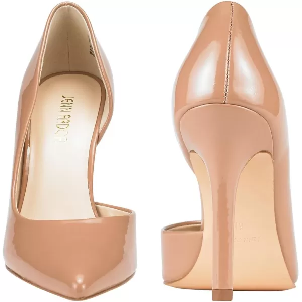 JENN ARDOR Stiletto High Heel Shoes for Women Pointed Closed Toe Classic Slip On Dress PumpsNude