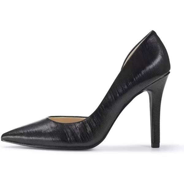 JENN ARDOR Stiletto High Heel Shoes for Women Pointed Closed Toe Classic Slip On Dress PumpsPblack