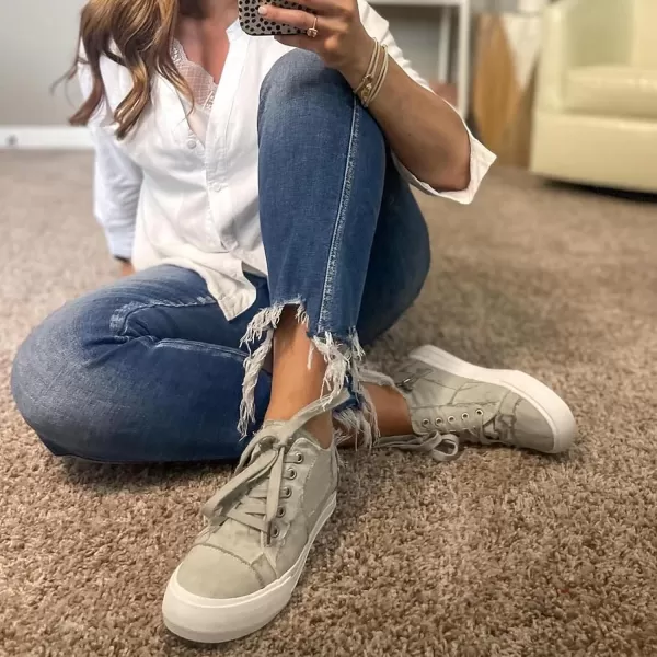 JENN ARDOR Wedge Sneakers for Women Fashion Canvas Shoes Casual Platform Hidden Heel Womens Slip On Sneaker Non Slip Side ZipperLace Light Grey