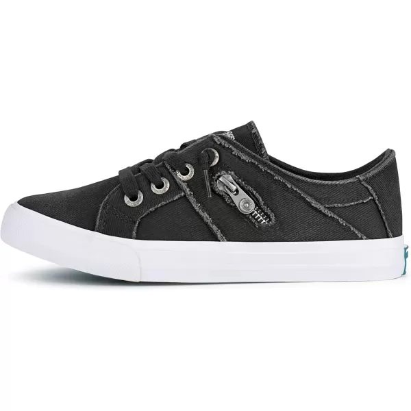 JENN ARDOR Women Sneakers Low Top Slip On Fashion Shoes Lace up Canvas Flats Walking Running ShoesDark Grey