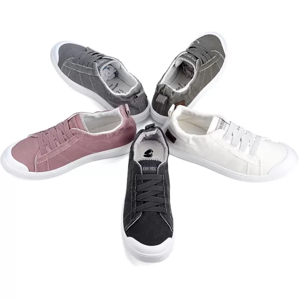 JENN ARDOR Womens Canvas Sneaker Slipons Loafers Shoes for Womens Fashion Casual Canvas Round Toe Soft Comfortable Walking FlatsPink