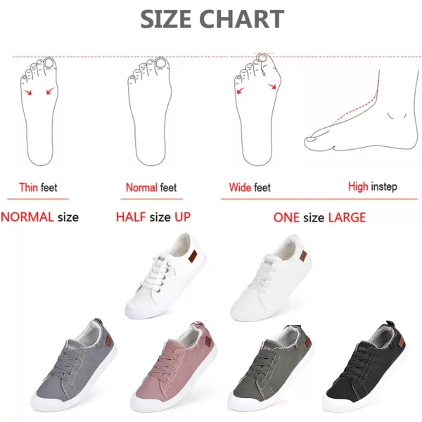 JENN ARDOR Womens Canvas Sneaker Slipons Loafers Shoes for Womens Fashion Casual Canvas Round Toe Soft Comfortable Walking FlatsWhite  Shoelace