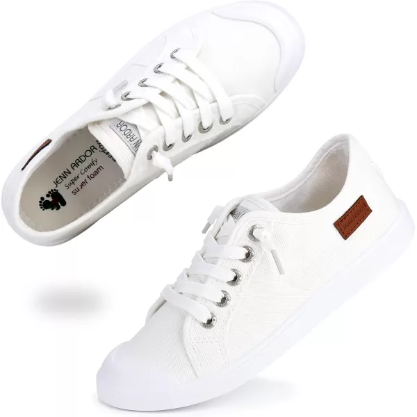 JENN ARDOR Womens Comfortable Elastic Shoes Stylish Canvas Fashion Sneakers Cute Lightweight Slip On Shoes Casual Flats for WalkingA Olaf White
