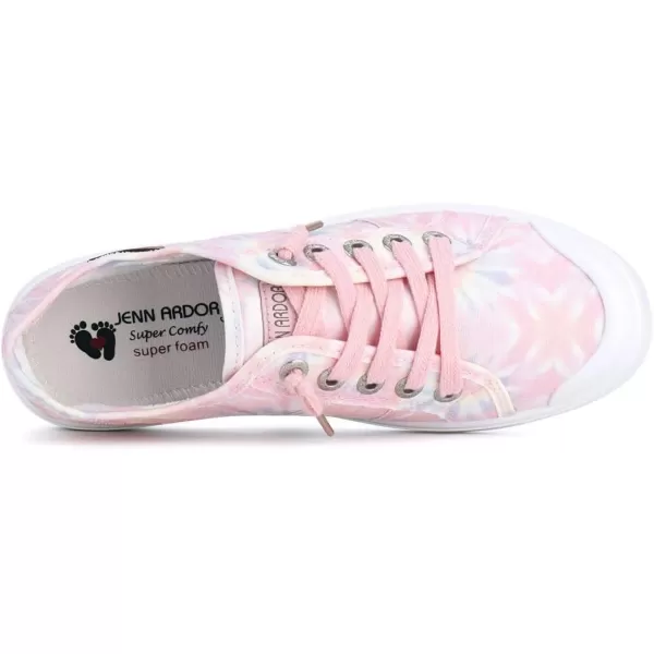 JENN ARDOR Womens Comfortable Elastic Shoes Stylish Canvas Fashion Sneakers Cute Lightweight Slip On Shoes Casual Flats for WalkingSprings Party