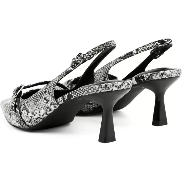 JENN ARDOR Womens Kitten Heel Pumps Slingback Sandals Closed Toe Low Dress Shoes Bridal Elegant for Wedding PartyBwpn