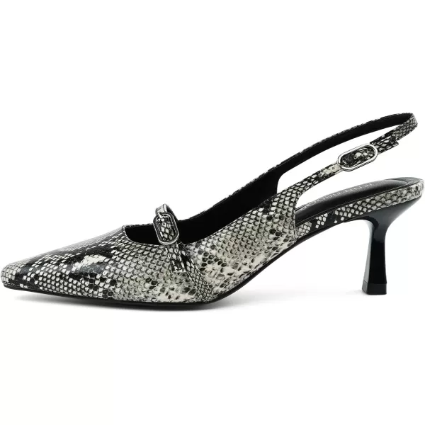 JENN ARDOR Womens Kitten Heel Pumps Slingback Sandals Closed Toe Low Dress Shoes Bridal Elegant for Wedding PartyBwpn