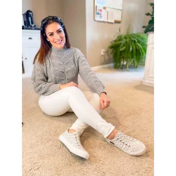 JENN ARDOR Womens Slip On Fashion Sneakers No Laces Comfortable Casual Low Canvas Sneakers Flats Walking ShoesGreyWhite Zebra