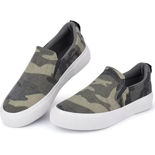 JENN ARDOR Womens Slip On Sneakers Fashion Flats Shoes Comfortable Casual Shoes for WalkingCamo