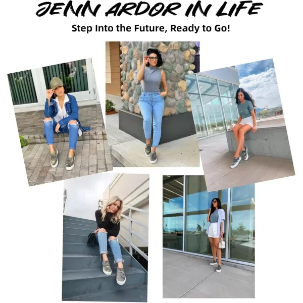 JENN ARDOR Womens Slip On Sneakers Fashion Flats Shoes Comfortable Casual Shoes for WalkingCamo