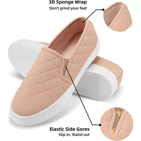 JENN ARDOR Womens Slip On Sneakers Fashion Flats Shoes Comfortable Casual Shoes for WalkingPink