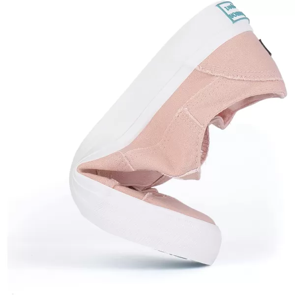 JENN ARDOR Womens Stylish Slip On Sneakers No Laces Elastic Low Top Canvas Sneakers Trendy Flats Comfortable Casual Walking ShoesPink Canvas