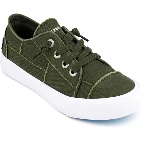 JENN ARDOR Slip On Canvas Shoes for Women Low Top Fashion Sneakers Comfortable Walking FlatsOlive