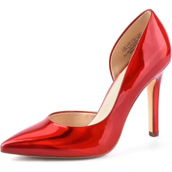 JENN ARDOR Stiletto High Heel Shoes for Women Pointed Closed Toe Classic Slip On Dress PumpsBurgundy Red