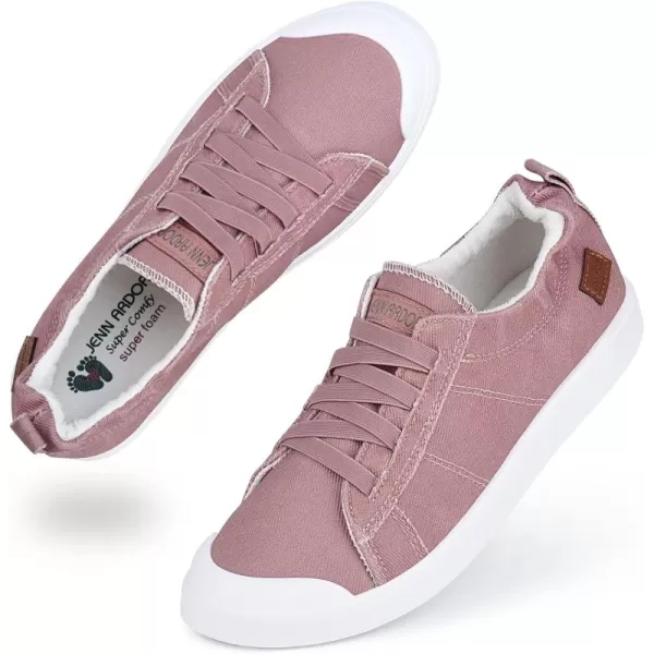 JENN ARDOR Womens Canvas Sneaker Slipons Loafers Shoes for Womens Fashion Casual Canvas Round Toe Soft Comfortable Walking FlatsPink