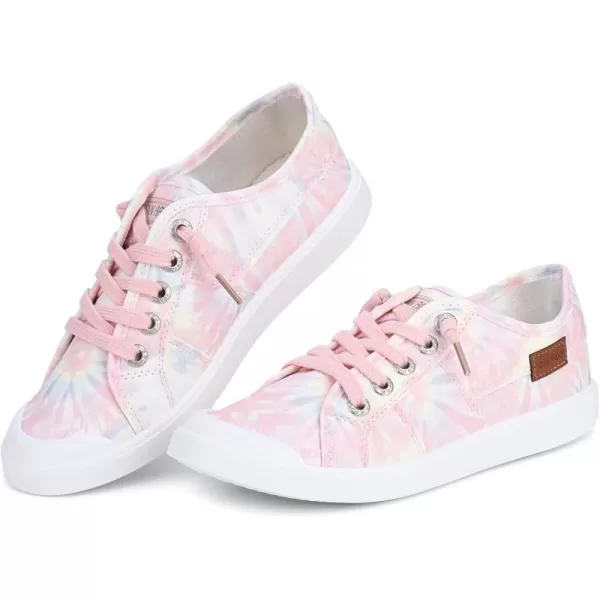 JENN ARDOR Womens Comfortable Elastic Shoes Stylish Canvas Fashion Sneakers Cute Lightweight Slip On Shoes Casual Flats for WalkingSprings Party