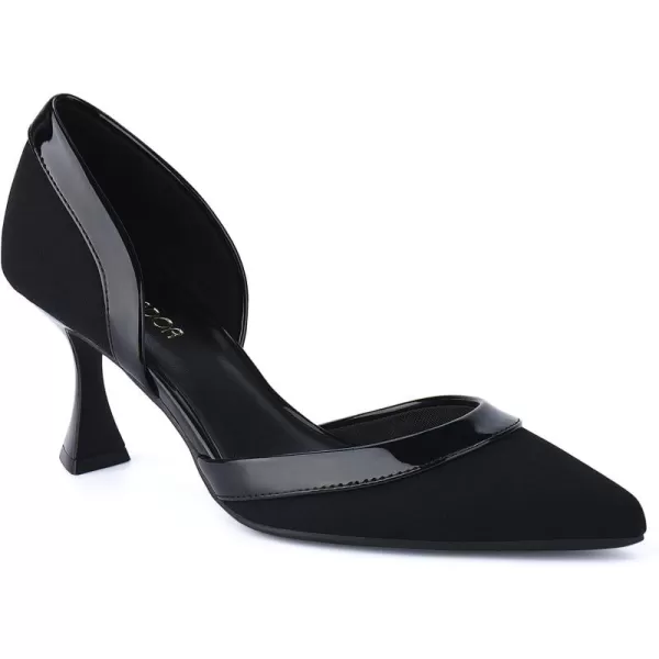 JENN ARDOR Womens Pumps Low Heels Pointed Closed Toe Kitten Dress Shoes for Women Comfortable Stiletto Heeled Sandals Classic Wedding Party DOrsay Work PumpsBlack