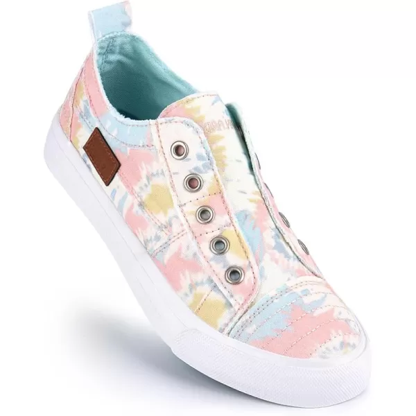 JENN ARDOR Womens Slip On Fashion Sneakers No Laces Comfortable Casual Low Canvas Sneakers Flats Walking ShoesFloral