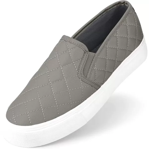 JENN ARDOR Womens Slip On Sneakers Fashion Flats Shoes Comfortable Casual Shoes for WalkingGrey
